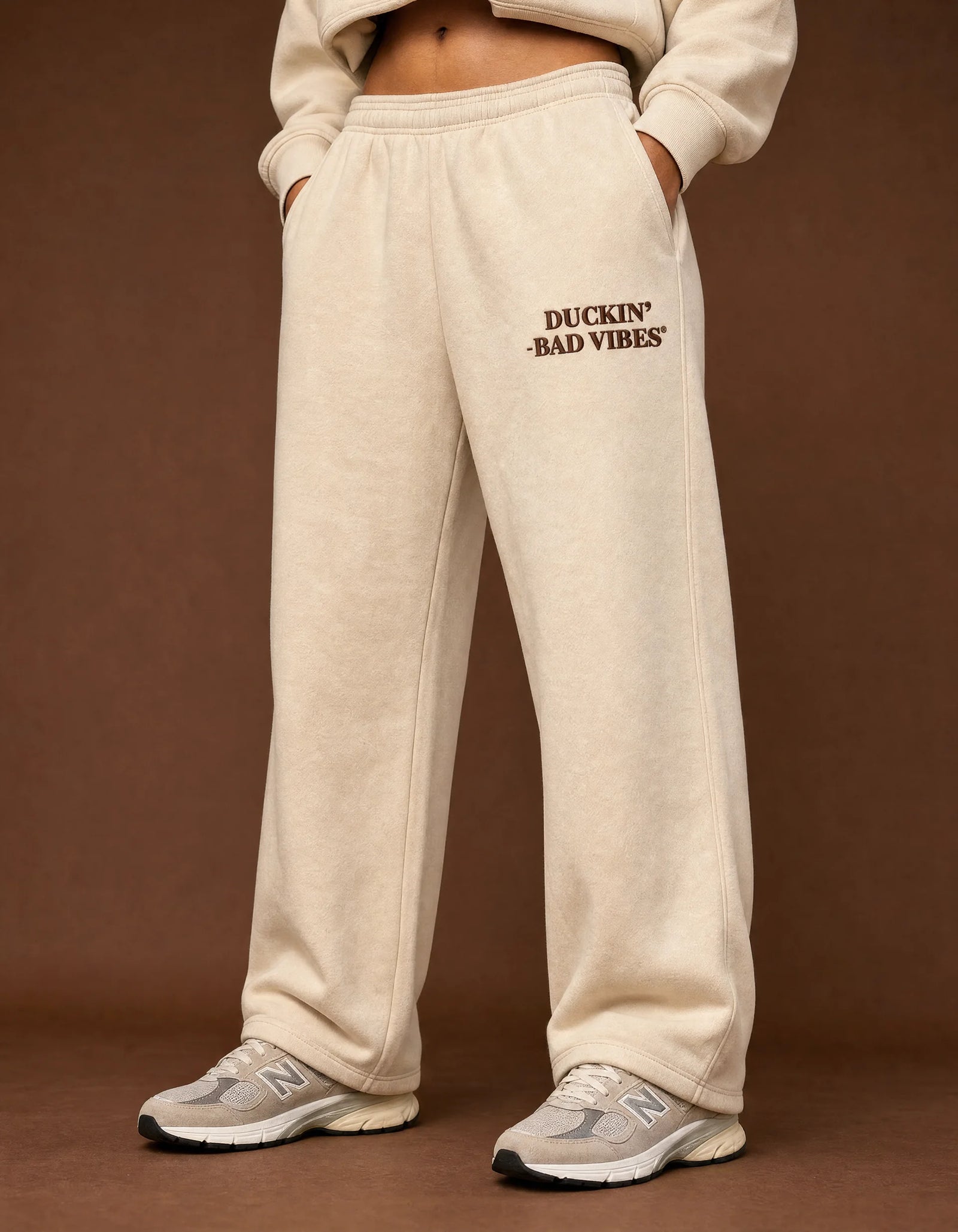 DUCKIN BAD VIBES EMBROIDERED SWEATPANTS